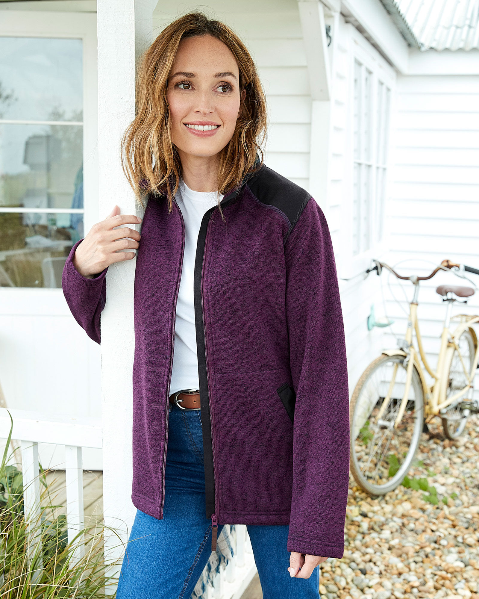 Women pile lined fleece tailored long sleeve coat 2025