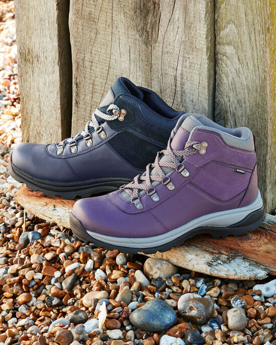 Lightweight Waterproof Suede Detail Walking Boots