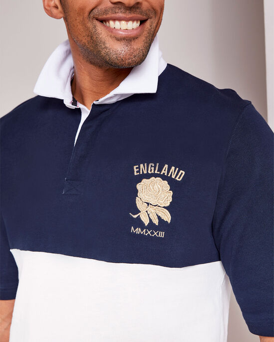 England Classic Short Sleeve Panelled Rugby Shirt