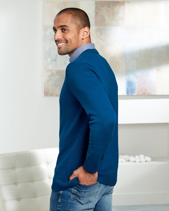 Crew Neck Mock Shirt Jumper