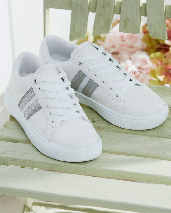 Lightweight Lace-Up Side Detail Trainers