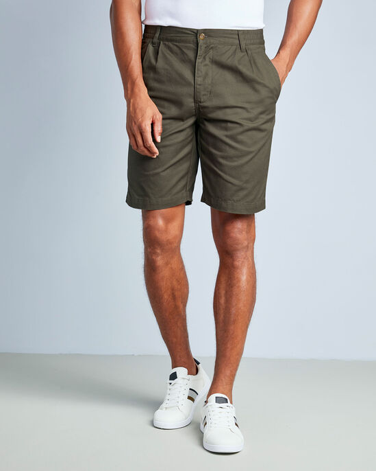 Pleat Front Comfort Shorts