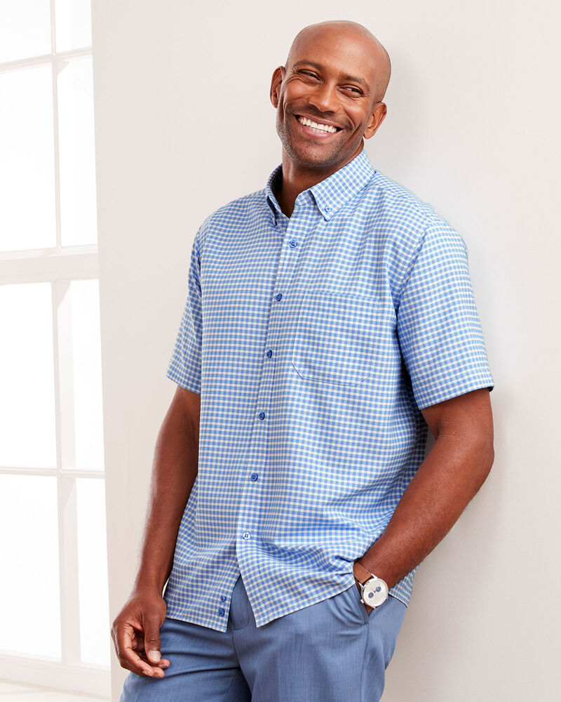 Short Sleeve Soft Touch Patterned Shirt at Cotton Traders