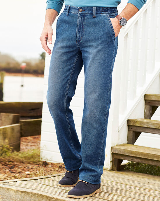 Side Elastic Jeans