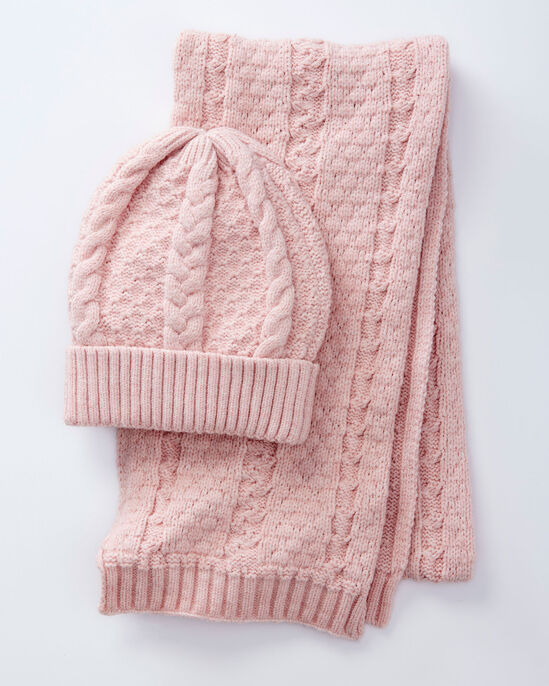 Cable Knit Hat & Scarf Set