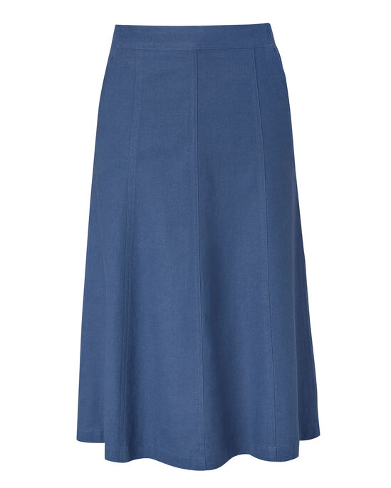 Linen-blend Pull-on Skirt