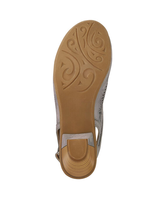 Heeled Cutwork Sandals