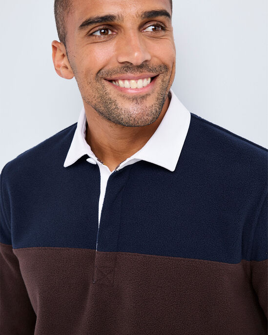 Signature Panelled Fleece Rugby Shirt