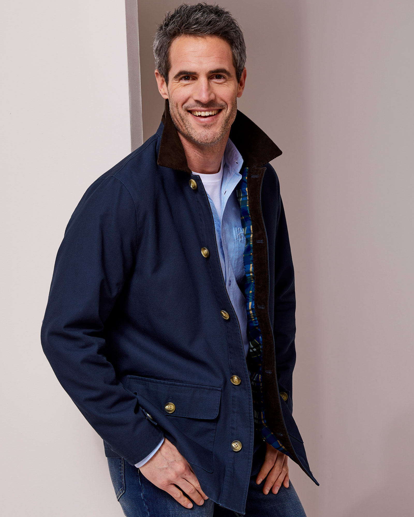 Mens blue canvas jacket online