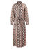 Satin Print Maxi Shirt Dress