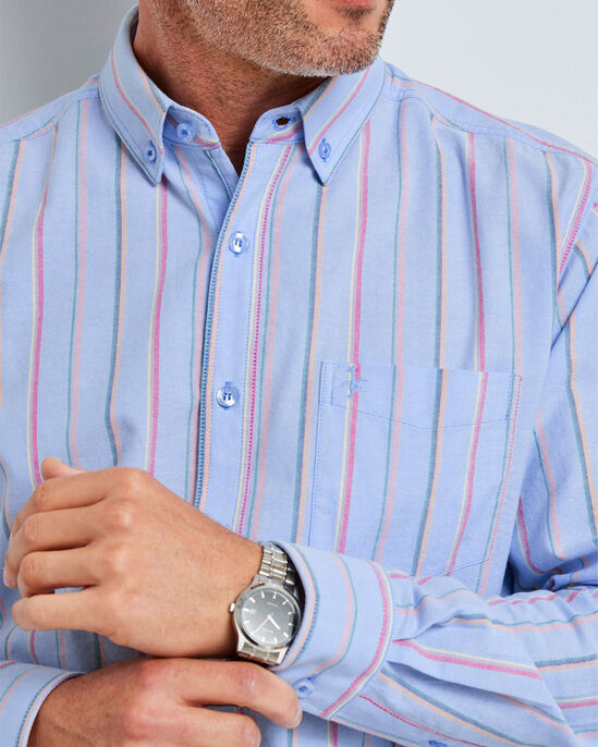 Long Sleeve Patterned Oxford Shirt