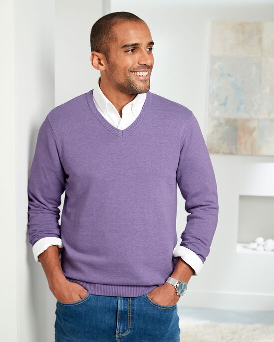 Cotton V-Neck Jumper