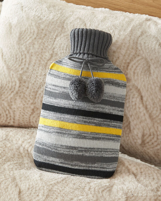 Knitted Stripe Hot Water Bottle