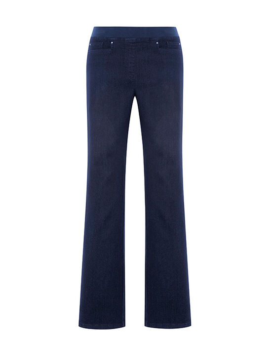 Premium Pull-On Denim Straight-Leg Jeans