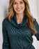 Long Sleeve Cowl Neck Print Jersey Top