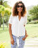 Broderie Sleeve Tie-Front Top