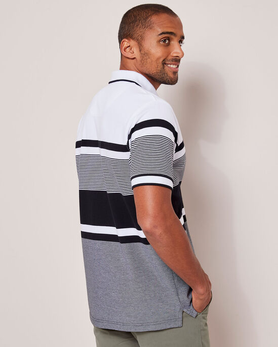 Signature Short Sleeve Multi Stripe Polo Shirt