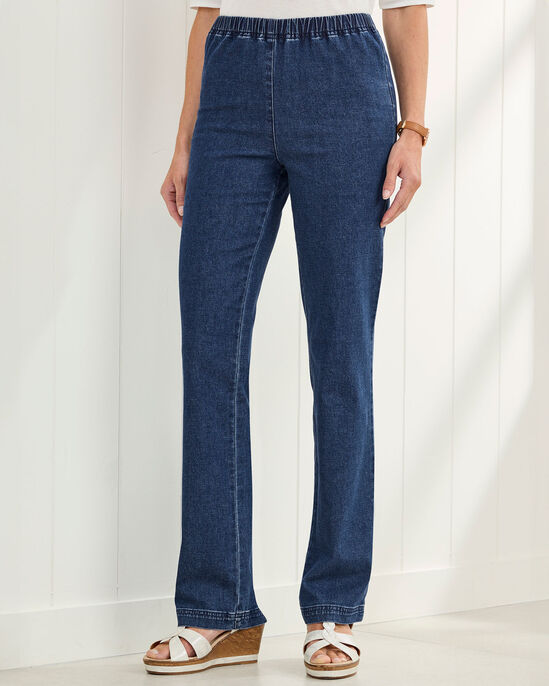 Pull On Stretch Denim Trousers