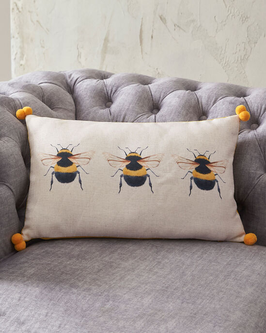 Honeybee Pom-Pom Cushion