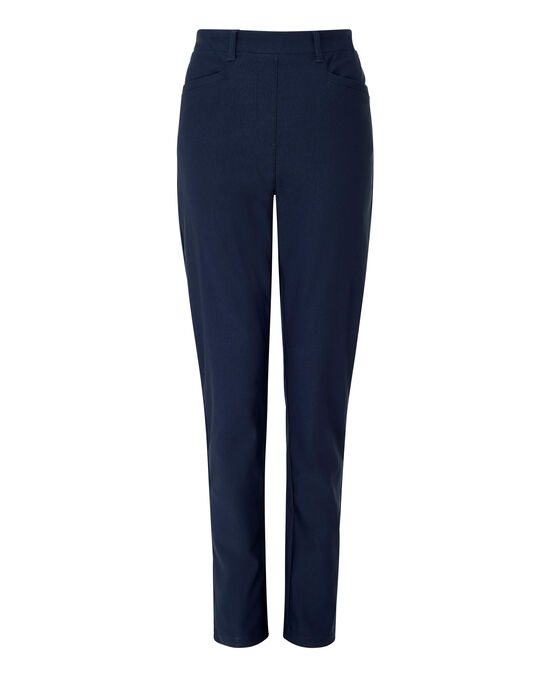 Super-Stretchy Pull-On Slim-Leg Trousers