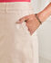 Scalloped Pocket Twill Knee-Length Skirt