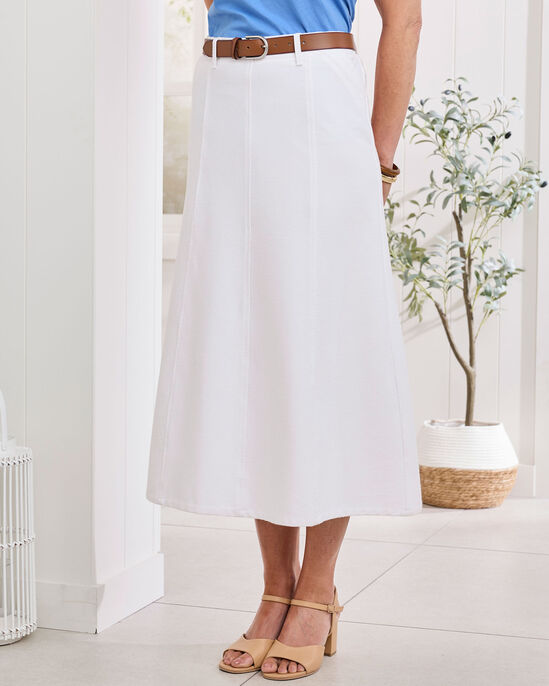 Jersey Denim Pull-On Maxi Skirt