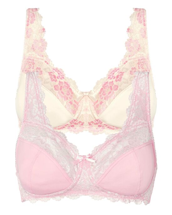 2 Pack Lily Non-Wired Lace Bras