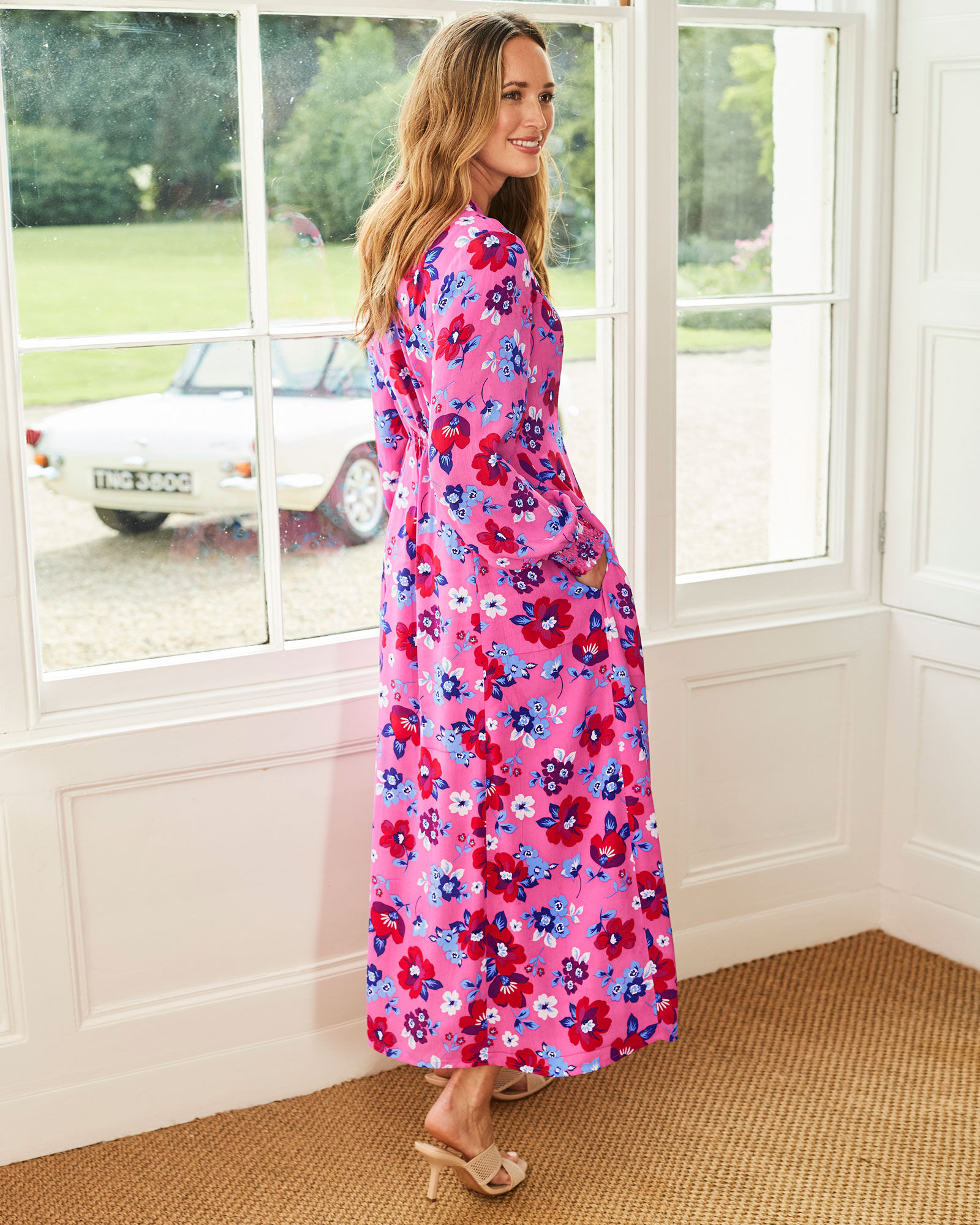 Uptown Button Through Maxi Shirt Dress at Cotton Traders