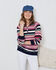 Stripe Half Zip Sweatshirt