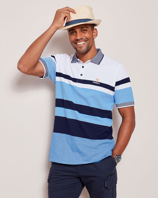 Guinness™ Short Sleeve Multi Stripe Polo Shirt