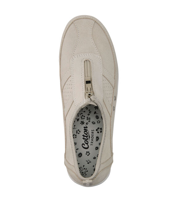 Suede Front Zip Leisure Flex Trainers