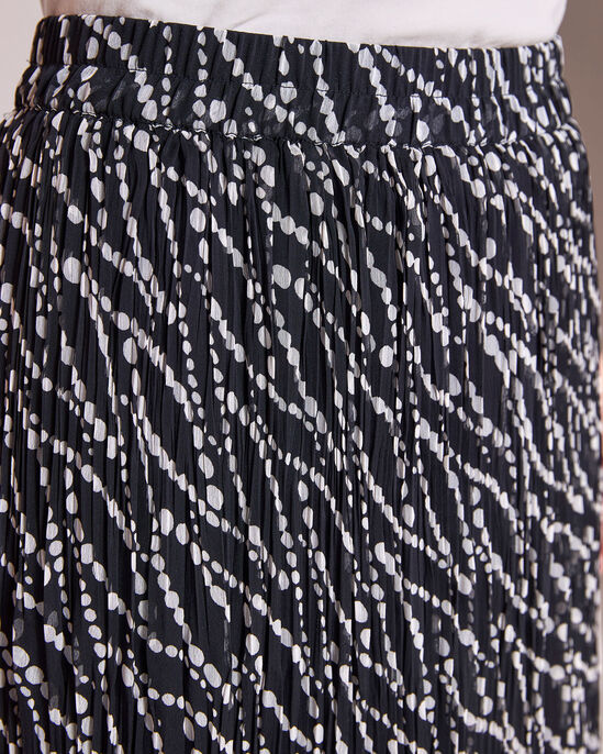 Crinkle Chiffon Print Maxi Skirt