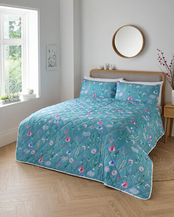 Poppy Garden Cotton Bedspread