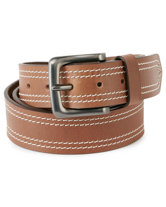 Men’s Tonal Stitch Leather Belt