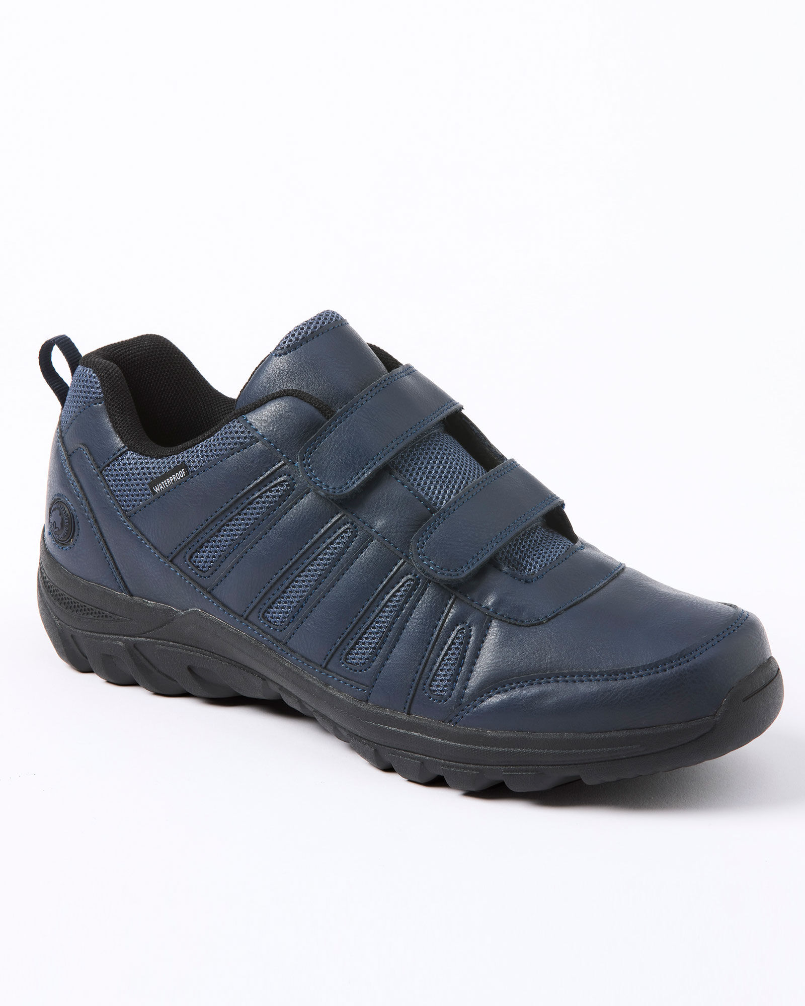 Navy blue online walking shoes