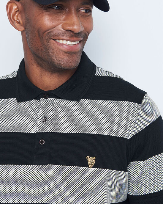 Guinness™ Short Sleeve Textured Stripe Polo Shirt