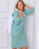 Textured Jersey Stripe Knee-Length Dress