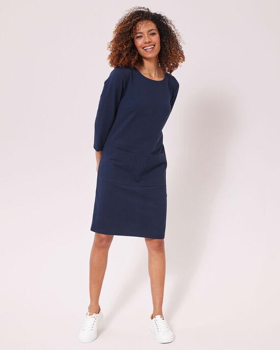 Jersey Knee Length Sweatshirt Dress