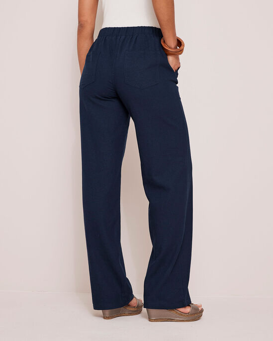 Linen-Blend Relaxed Fit Trousers