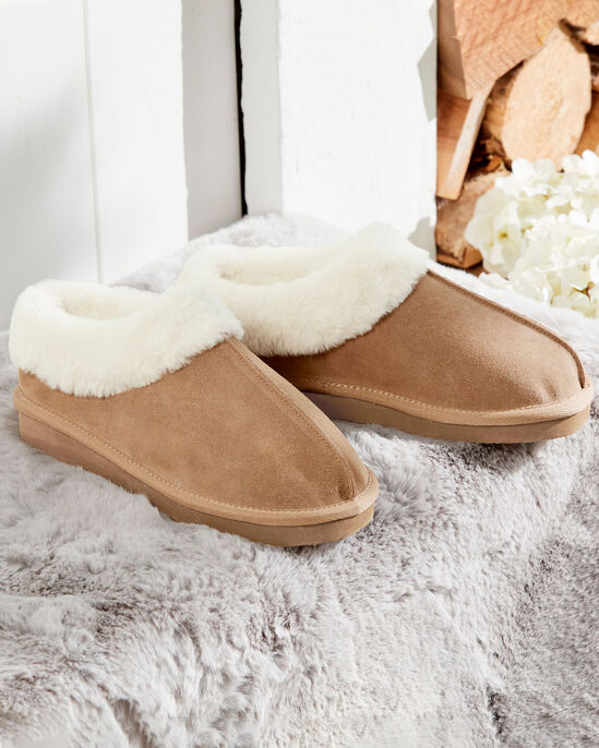 Suede Plush-Lined Bootie Slippers