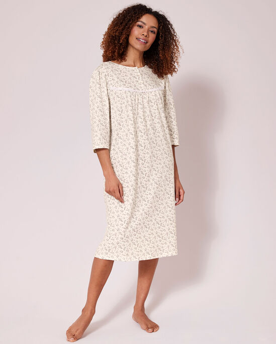 Button Front ½ Sleeve Nightdress