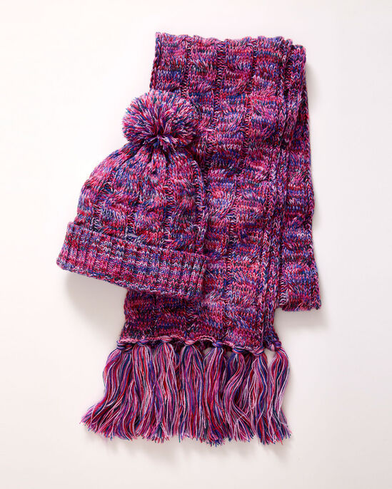 Cable Knit Hat & Scarf Set 
