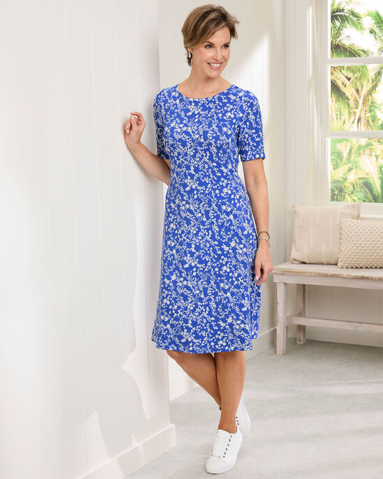 Short Printed Jersey Dress