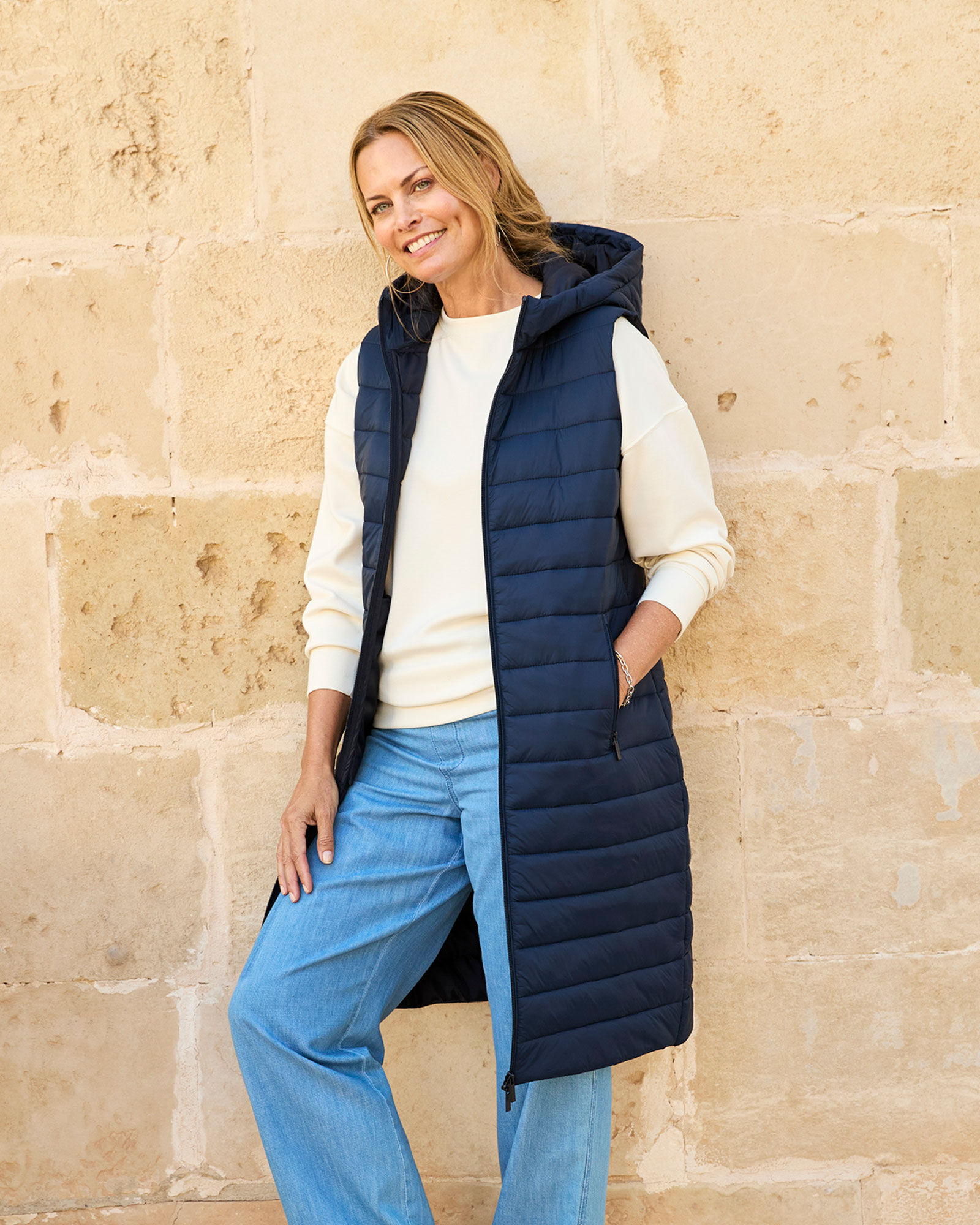 Longline Quilted Gilet