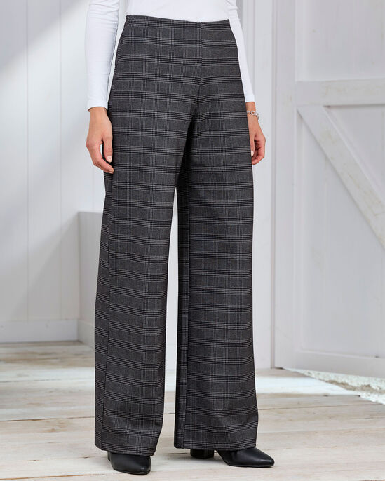 Jersey Pull-On Wide-Leg Trousers