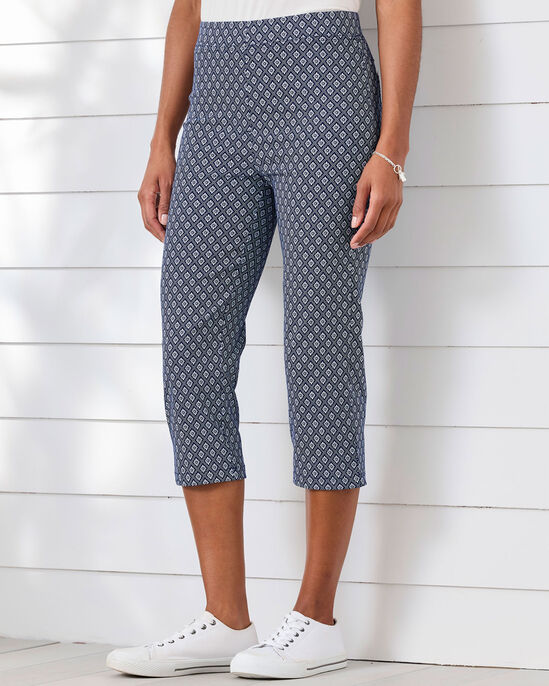 Printed Super Stretchy Crop Trousers