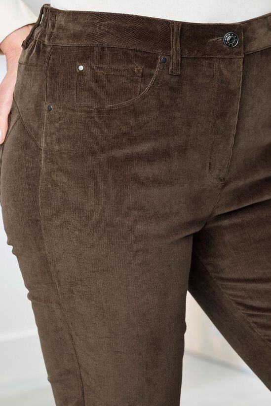 Stretch Cord Straight-Leg Jeans