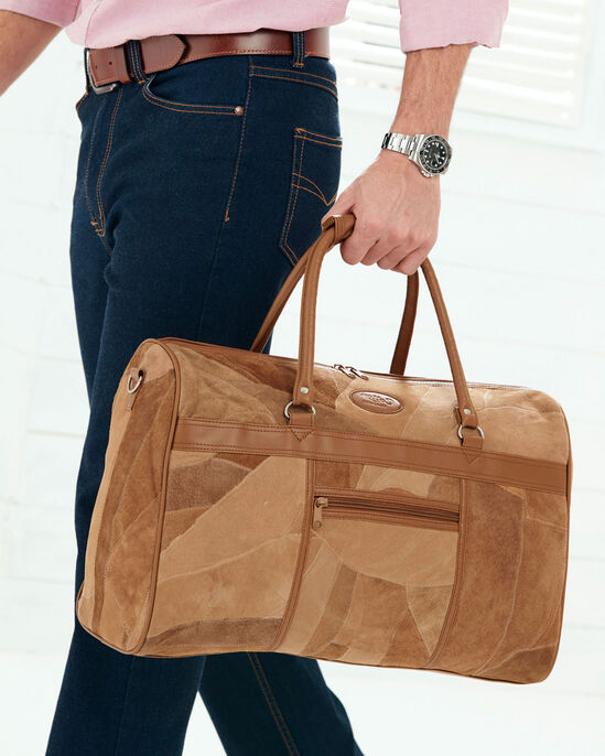 Suede Patchwork Travel Holdall 