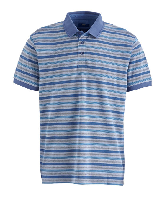 Birdseye Stripe Polo Shirt