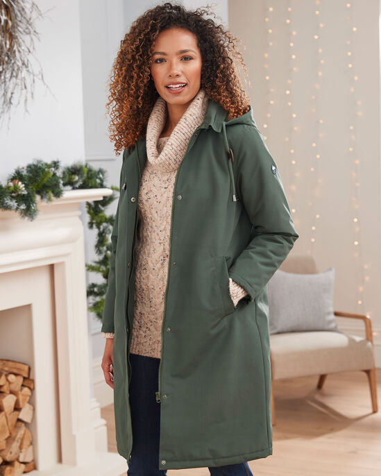 Longline All-Weather Fleece-Lined Waterproof Coat